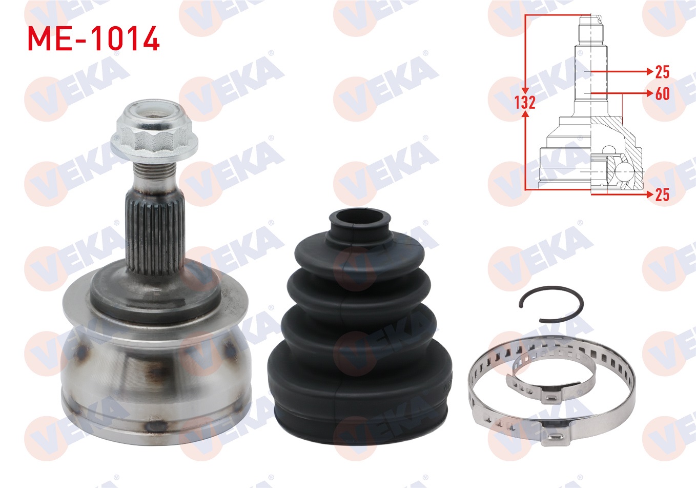MERCEDES B SERISI (W245) 180 CDI M-T 25X25X60 UZUNLUK 132 mm 2005-2011