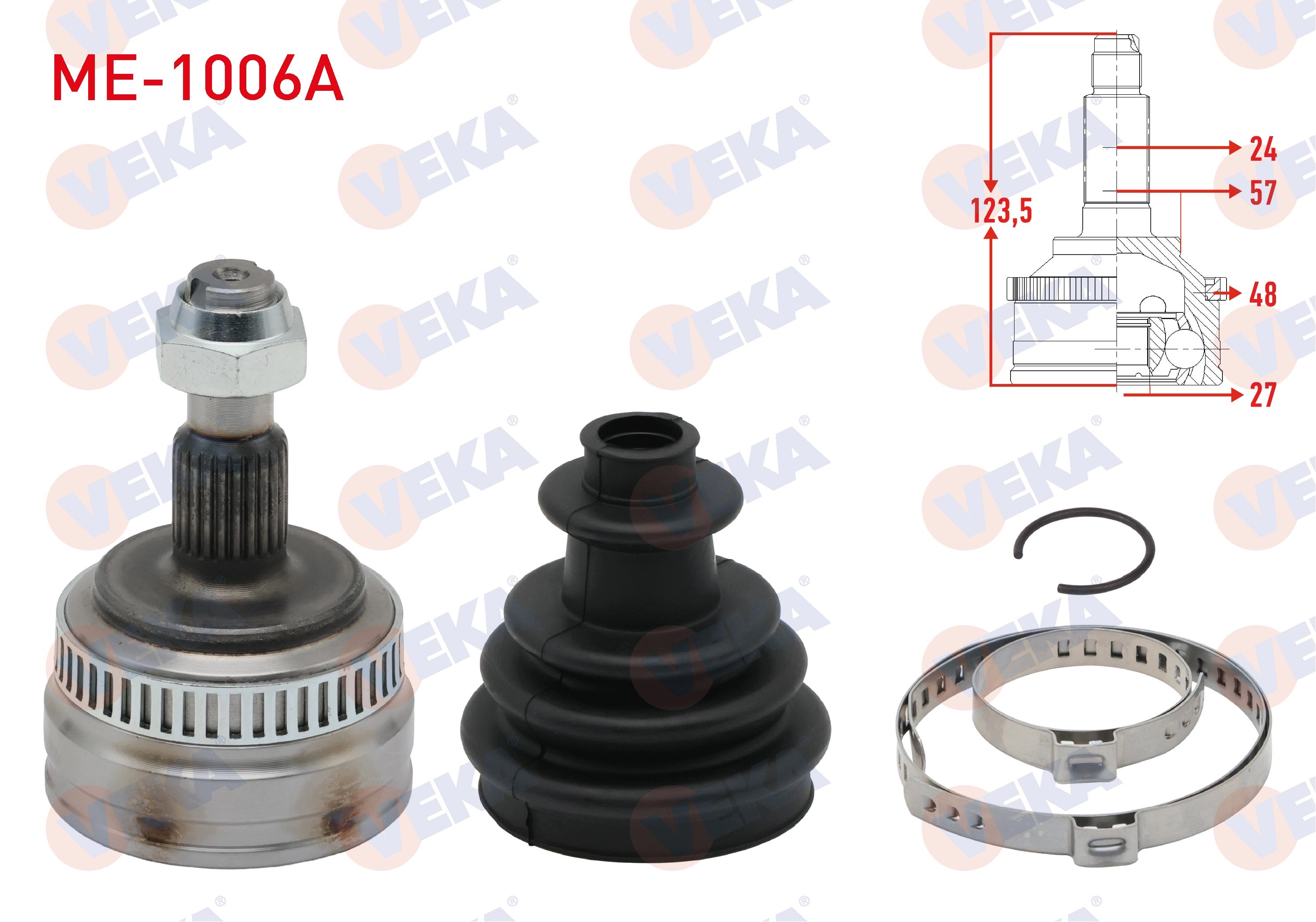 MERCEDES VANEO (414) 1.6 ABSLI 48 DIS 24X27X57 UZUNLUK 118 mm 2002-2005