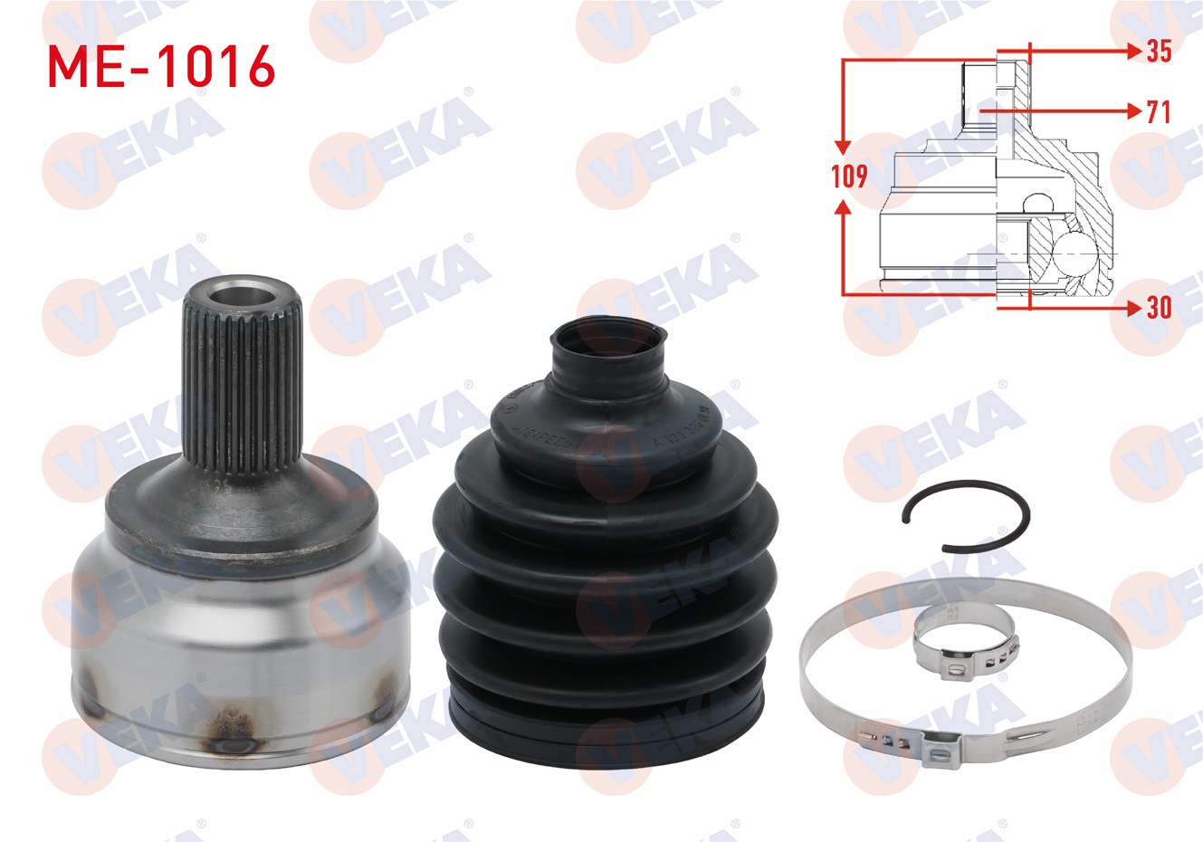 MERCEDES C 300 - C 250 CDI (W204) 4-MATIC 25X30X71 UZUNLUK 109mm 2007-2014/ CLS 250 CDI -350 CDI (C218) 2012-/ E250 CDI- E350 CDU (W212) 2009-/ GLK 220 CDI - 250 CDI 2008-