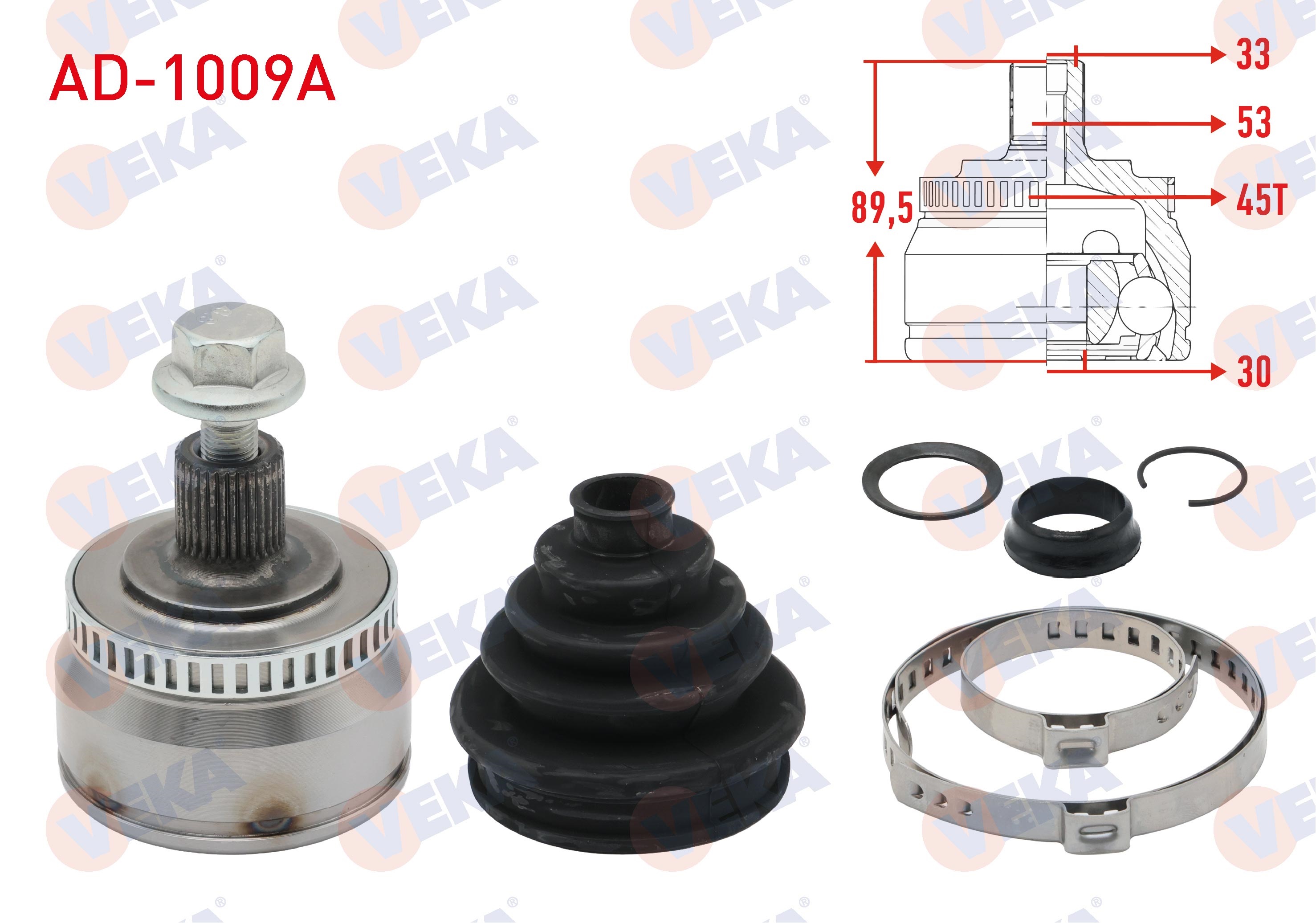 VOLKSWAGEN PASSAT (3B2) 1.8 T ABSLI 45 DIS 33X30X53 UZUNLUK 89,5mm 1996-2000
