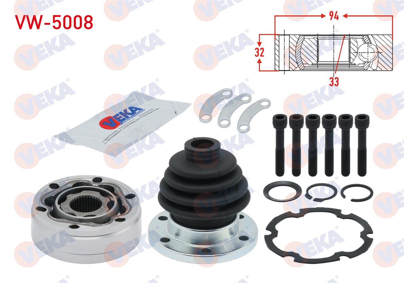VOLKSWAGEN GOLF IV (1J1) 1.6i 1997-2005 İÇ AKS KAFA