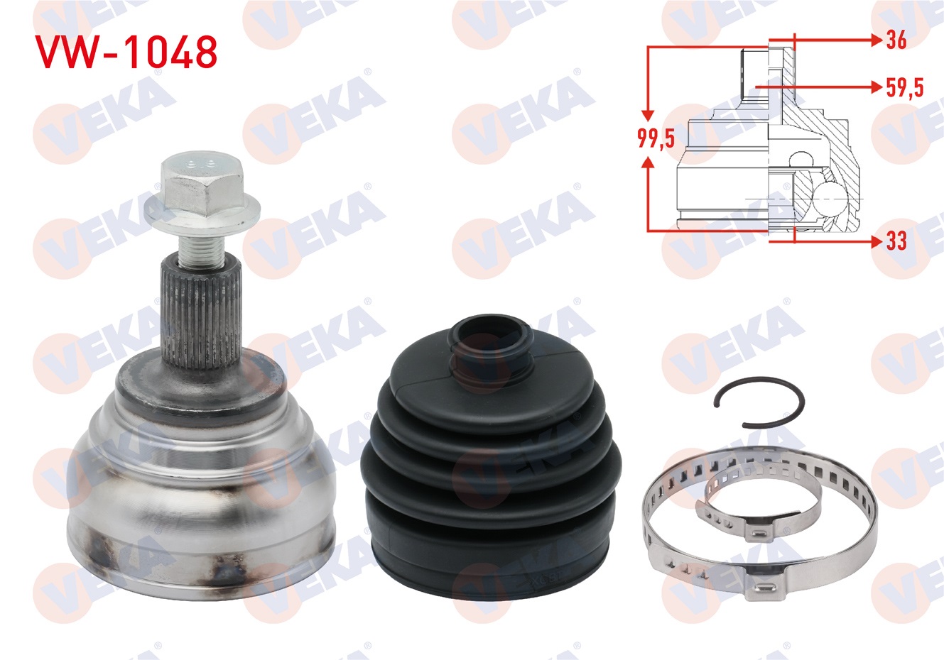 VOLKSWAGEN GOLF VI (5K1) 1.4 TSI 36X33X59,5 UZUNLUK 99,5mm 2008-2013