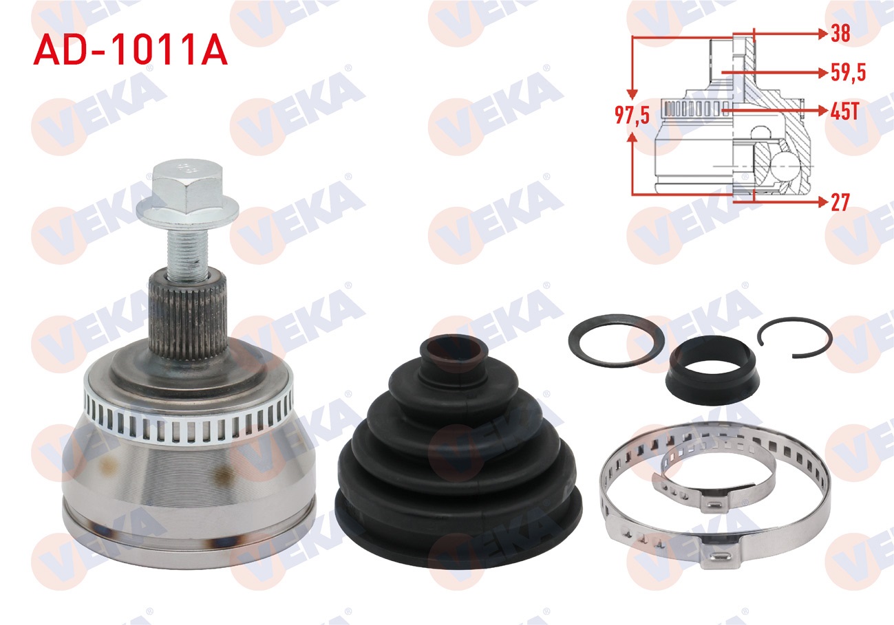 VOLKSWAGEN PASSAT (3B3) 1.9 TDI ABSLI 45 DIS 38X27X59,5 UZUNLUK 97,5mm 2000-2005