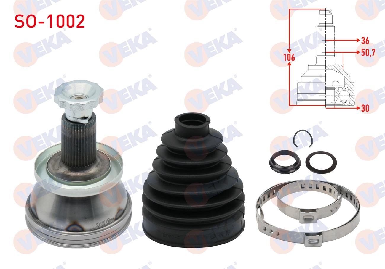 VOLKSWAGEN POLO (9N_) 1.2i 30X36X52 UZUNLUK 107 mm 2001-2012