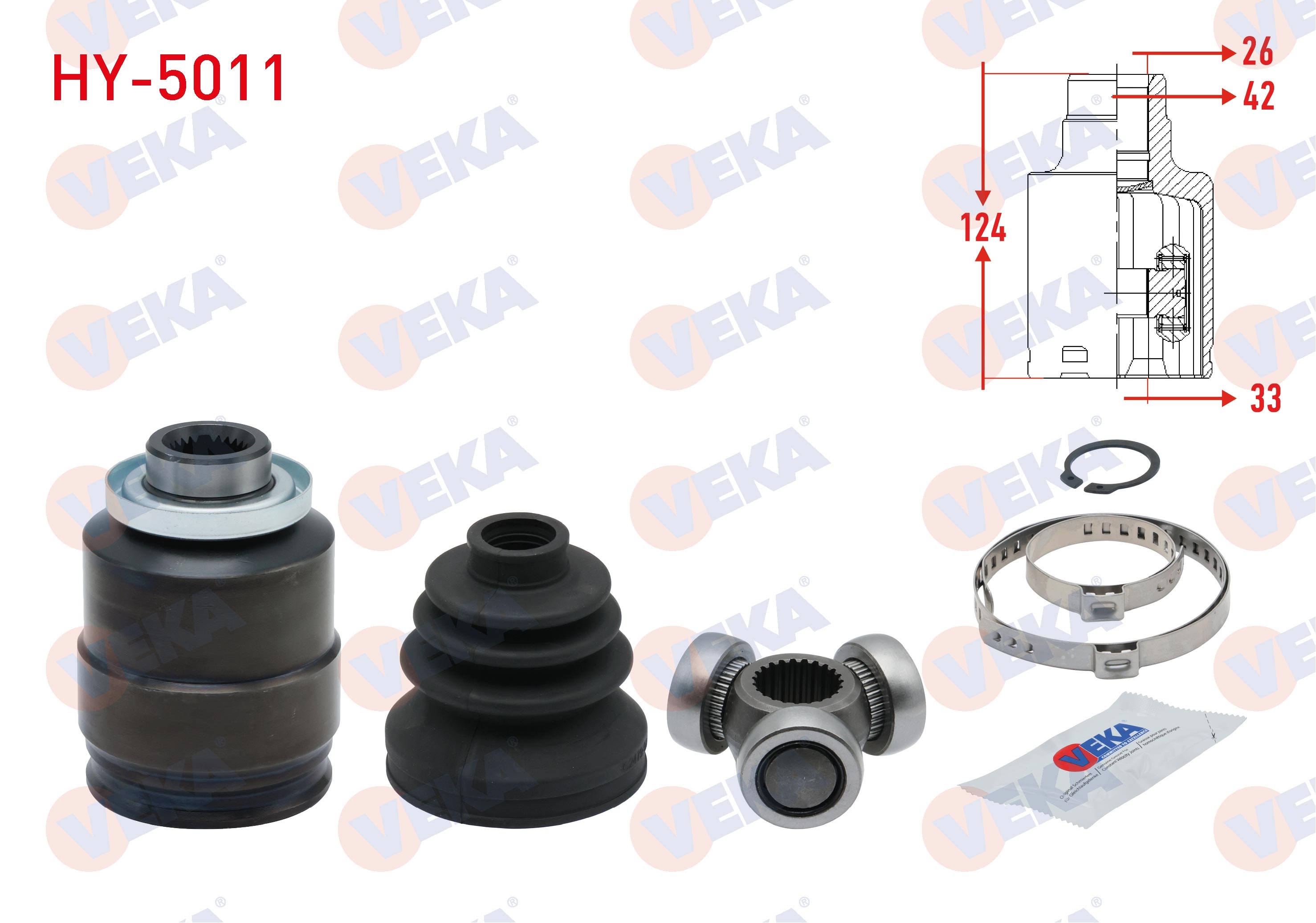 HYUNDAI ACCENT ERA 1.5 CRDI 26X33X42 UZUNLUK 124 mm 2006-2012