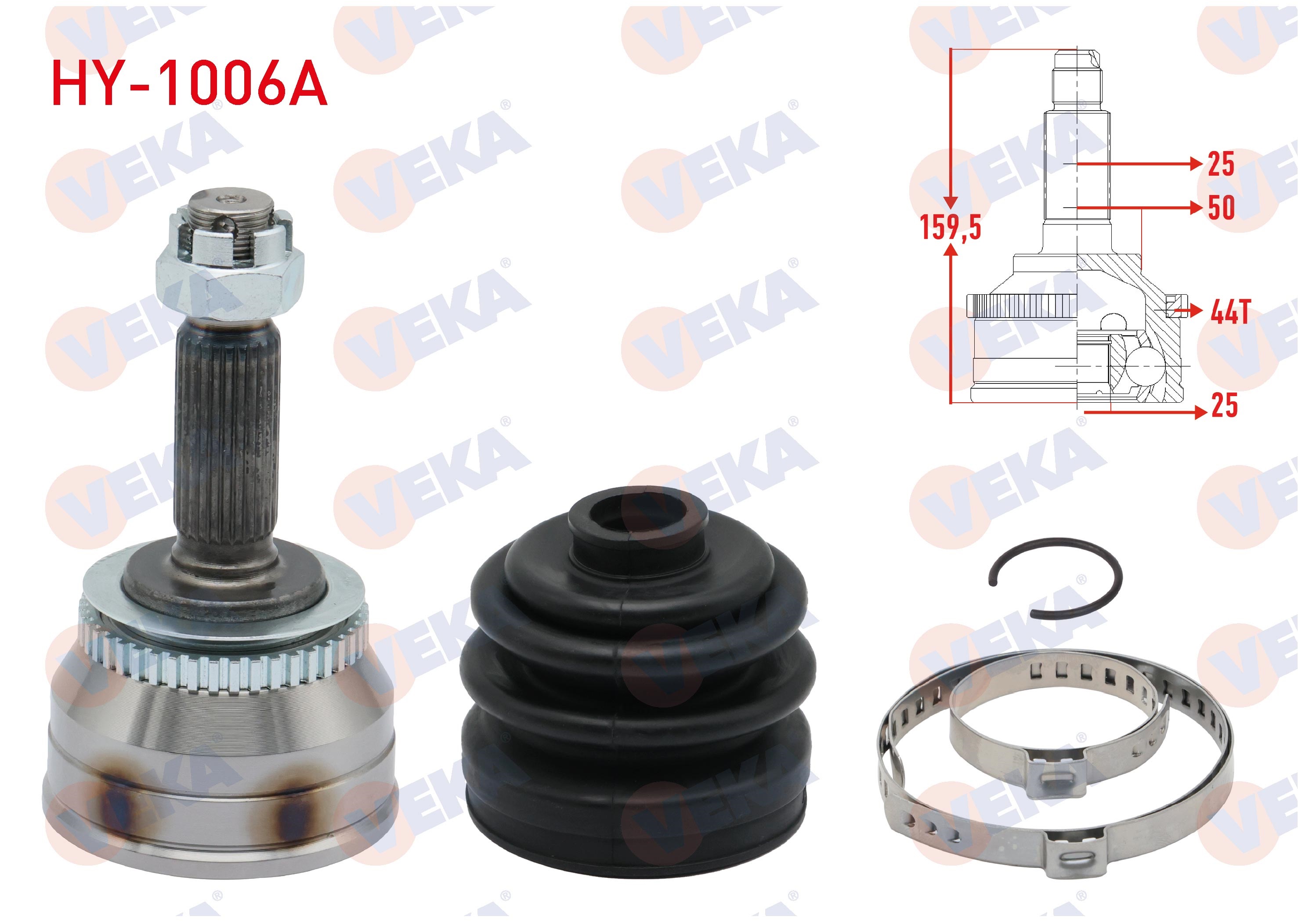 HYUNDAI MATRIX (FC) 1.5 CRDI ABSLI 44 DIS 25X25X50 UZUNLUK 160mm 2001-2010