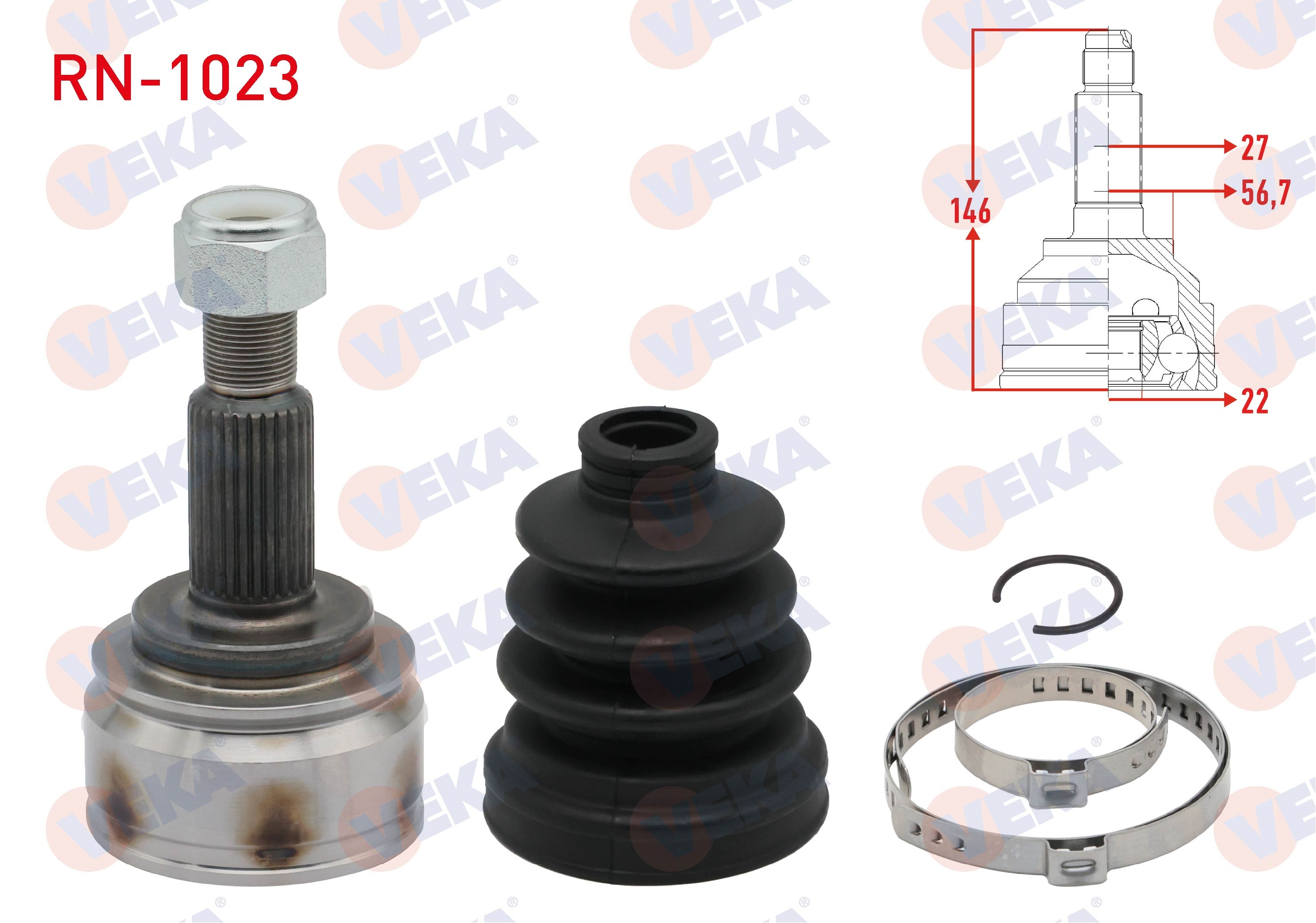 RENAULT KANGOO (KW0/1) 1.5 DCI 5 VITES 27X22X56,7 UZUNLUK 146 mm 2008-