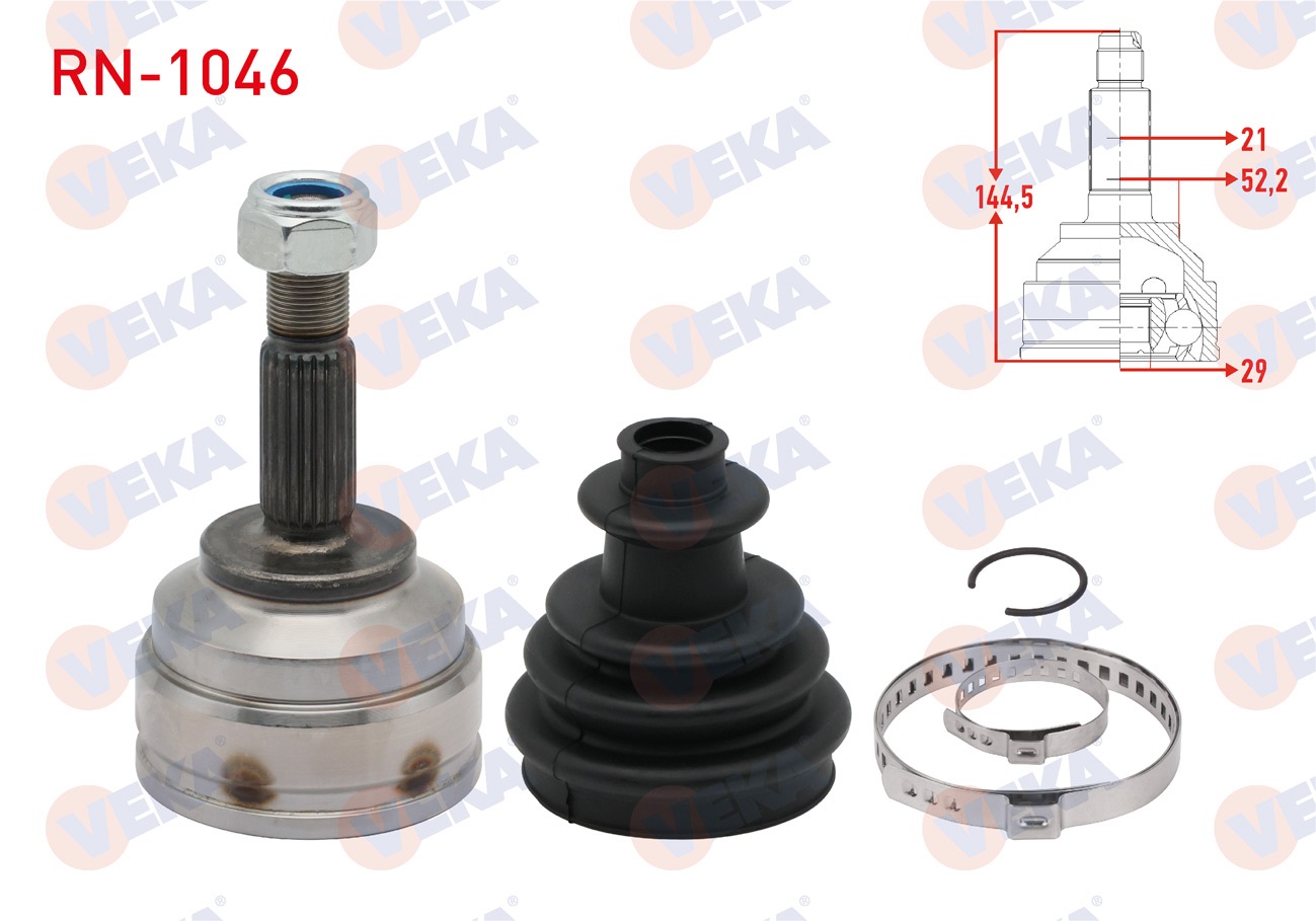 RENAULT KANGOO (KC0/1) 1.5 DCI INCE FREZE 21X29X52,2 UZUNLUK 144,5 mm 1998-2008