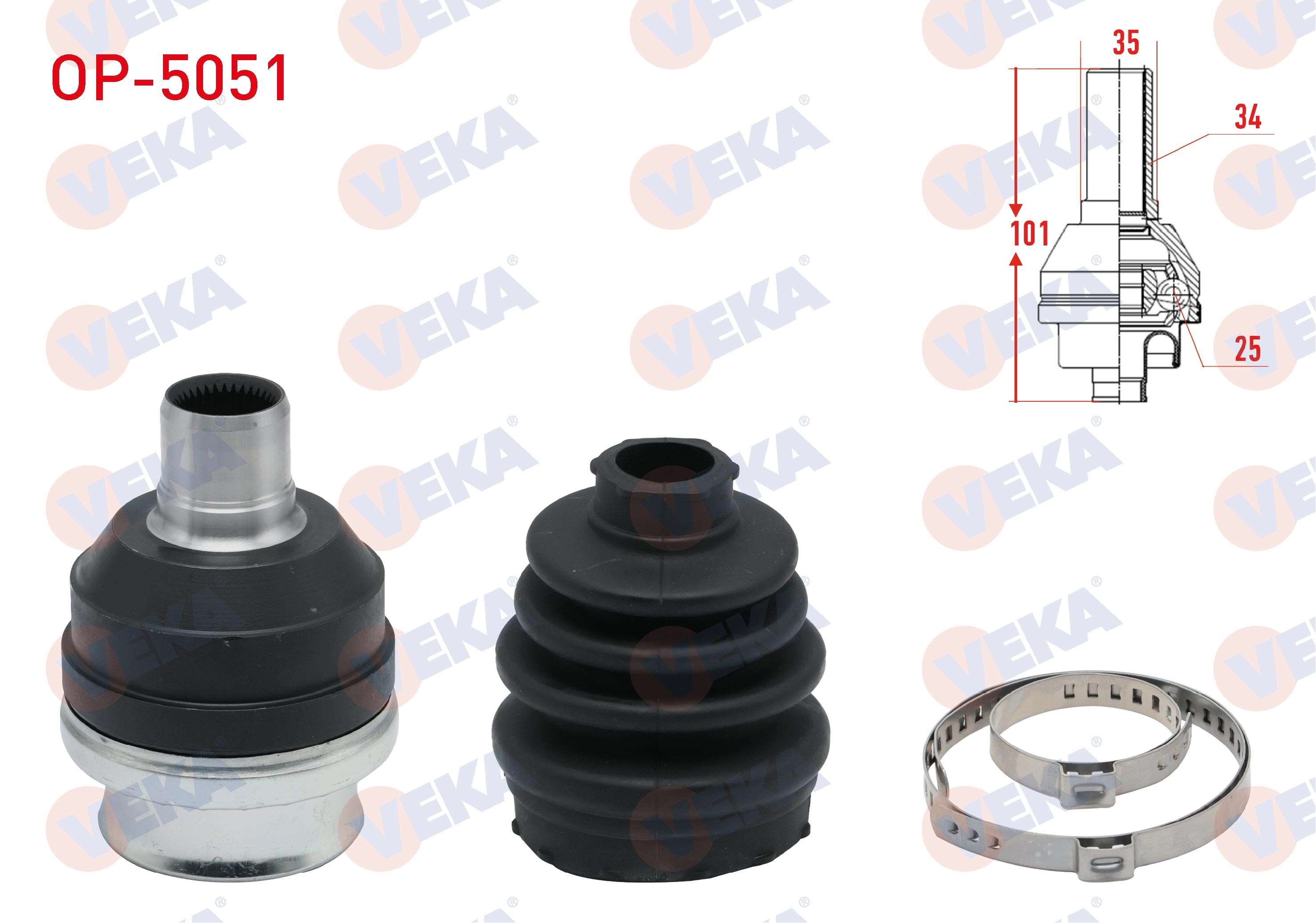 OPEL ASTRA H 1.3 CDTI 34X25X35 UZUNLUK 101 mm 2004-2010
