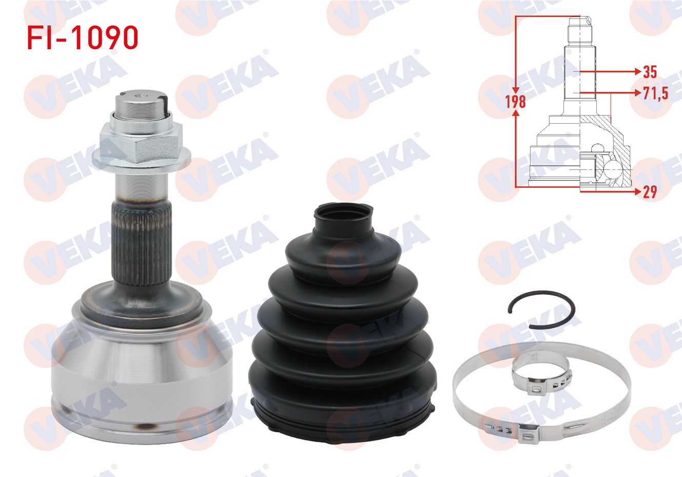 FIAT DUCATO (250) 2.3 MJT ICTEN SEKMANLI 35X29X71.5 UZUNLUK 198 mm 2006-2014