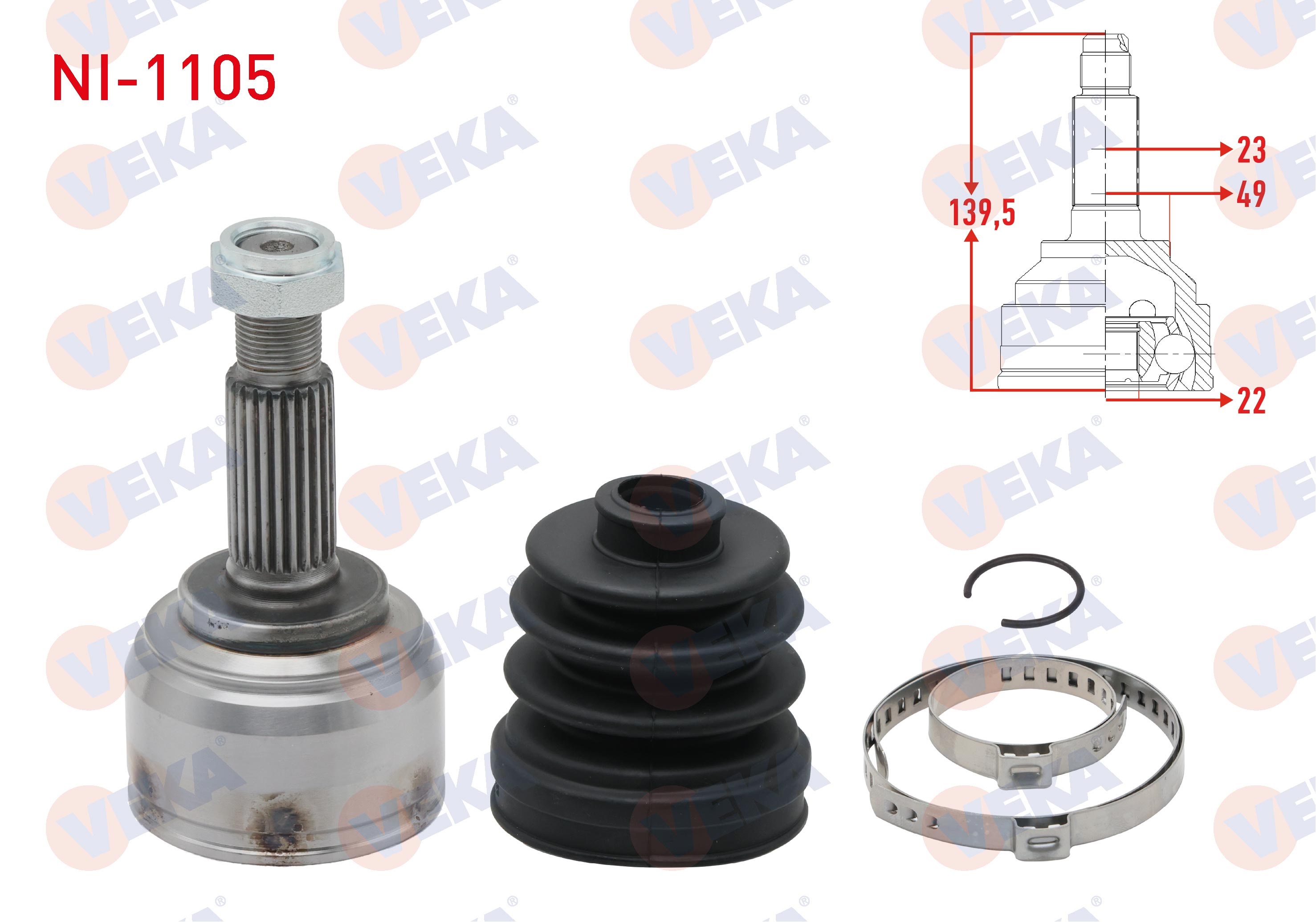 NISSAN MICRA (K12) 1.5 DCI 23X22X49,3 UZUNLUK 142,3mm 2003-2010
