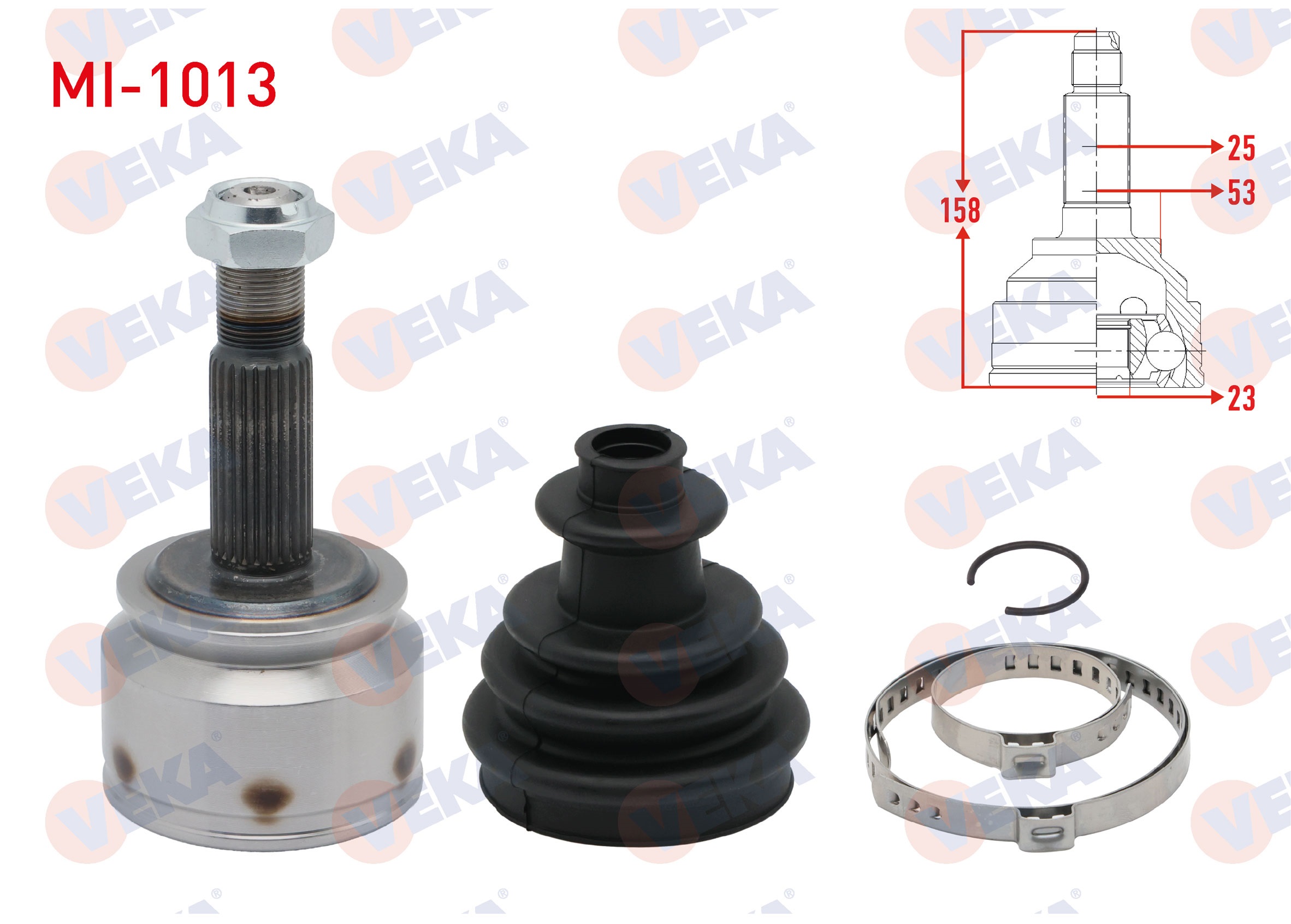 MITSUBISHI COLT VI (Z3_A,Z2_A) 1.5 DID 25X23X53 UZUNLUK 158mm 2002-2012