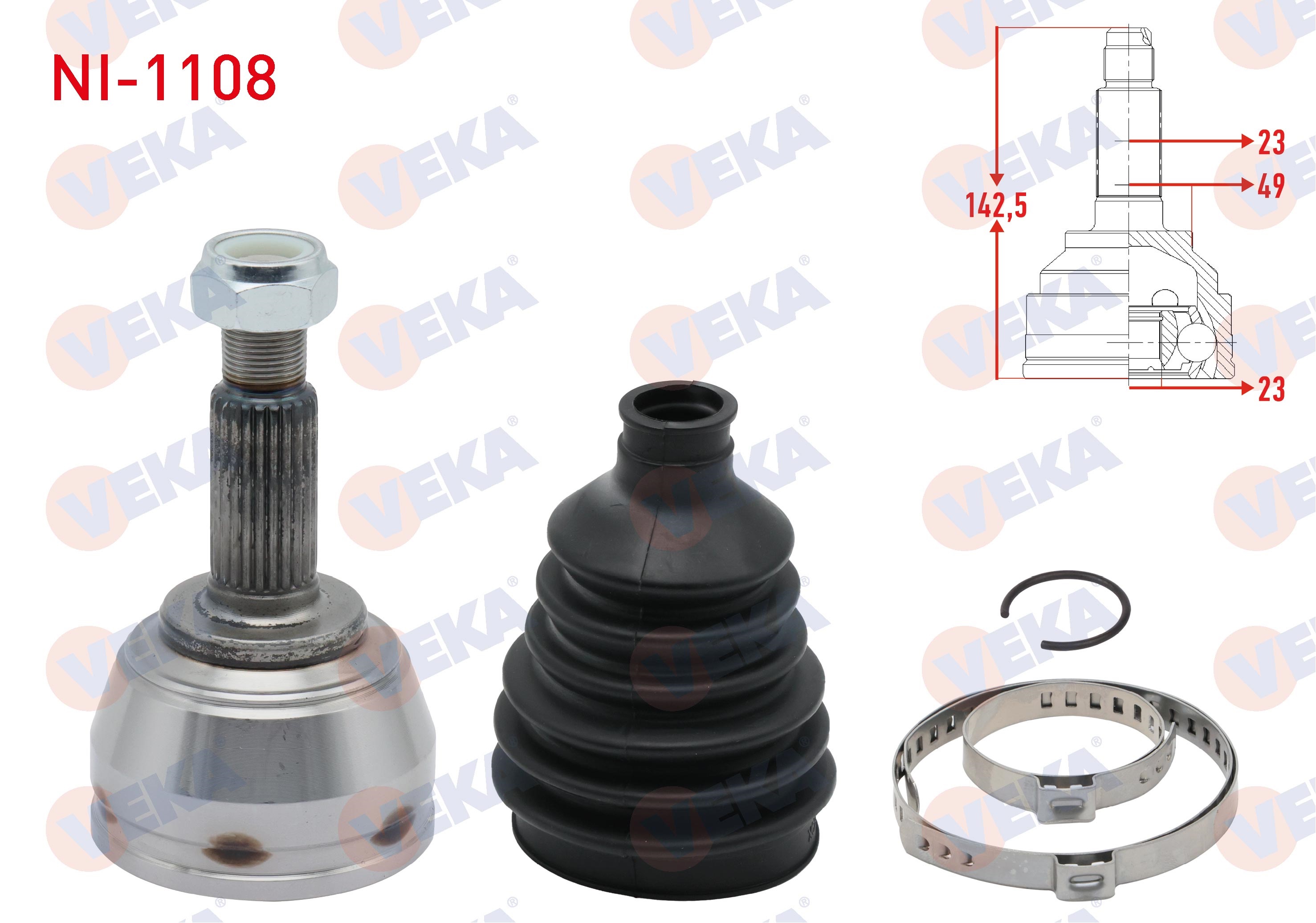 NISSAN MICRA (K12) 1.5 DCI M-T 23X23X49 UZUNLUK 142,5mm 2003-2010