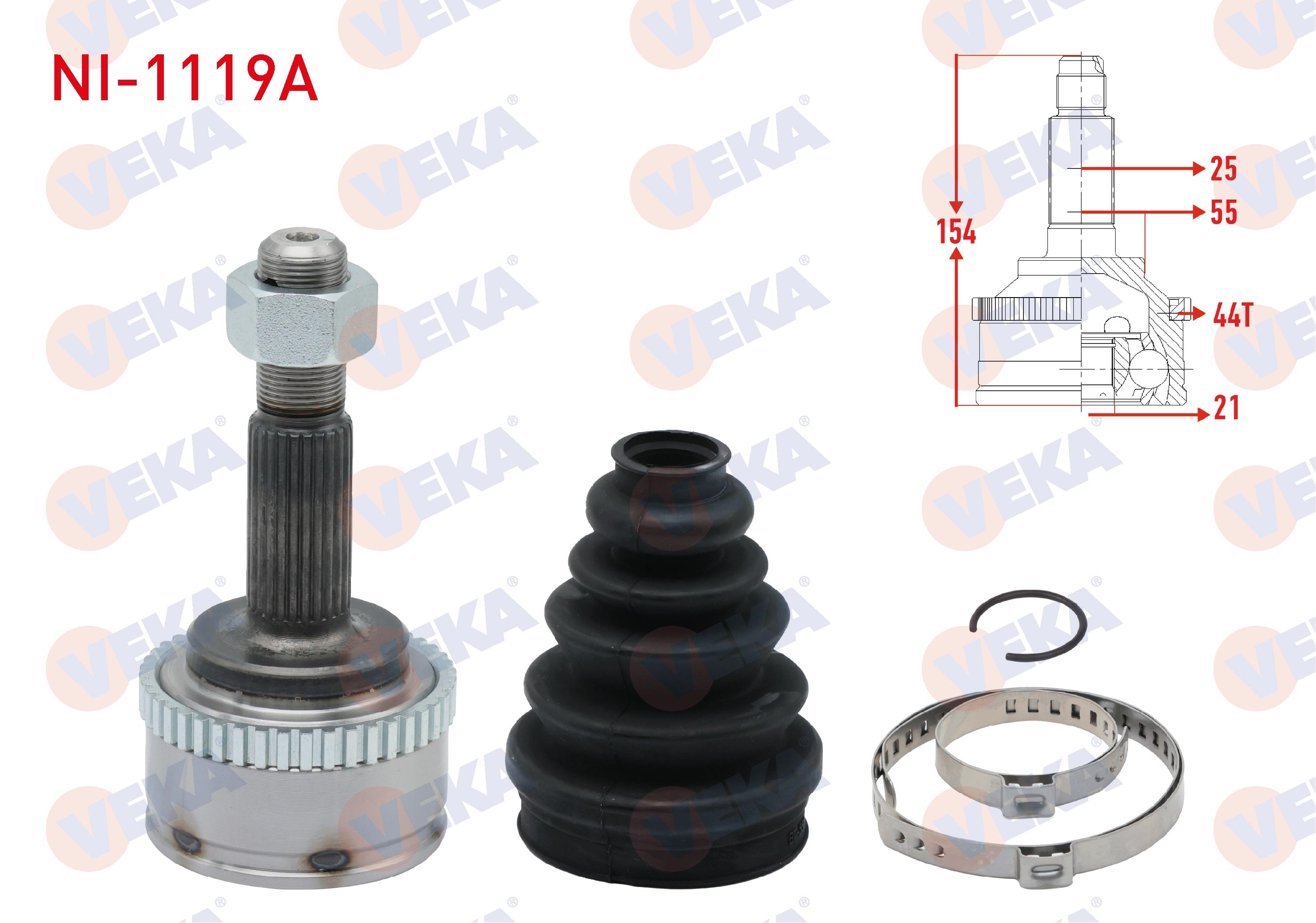 NISSAN ALMERA II (N16) 1.5i 16v ABSLI 44 DIS 25X21X55 UZUNLUK 154mm 2000-2007