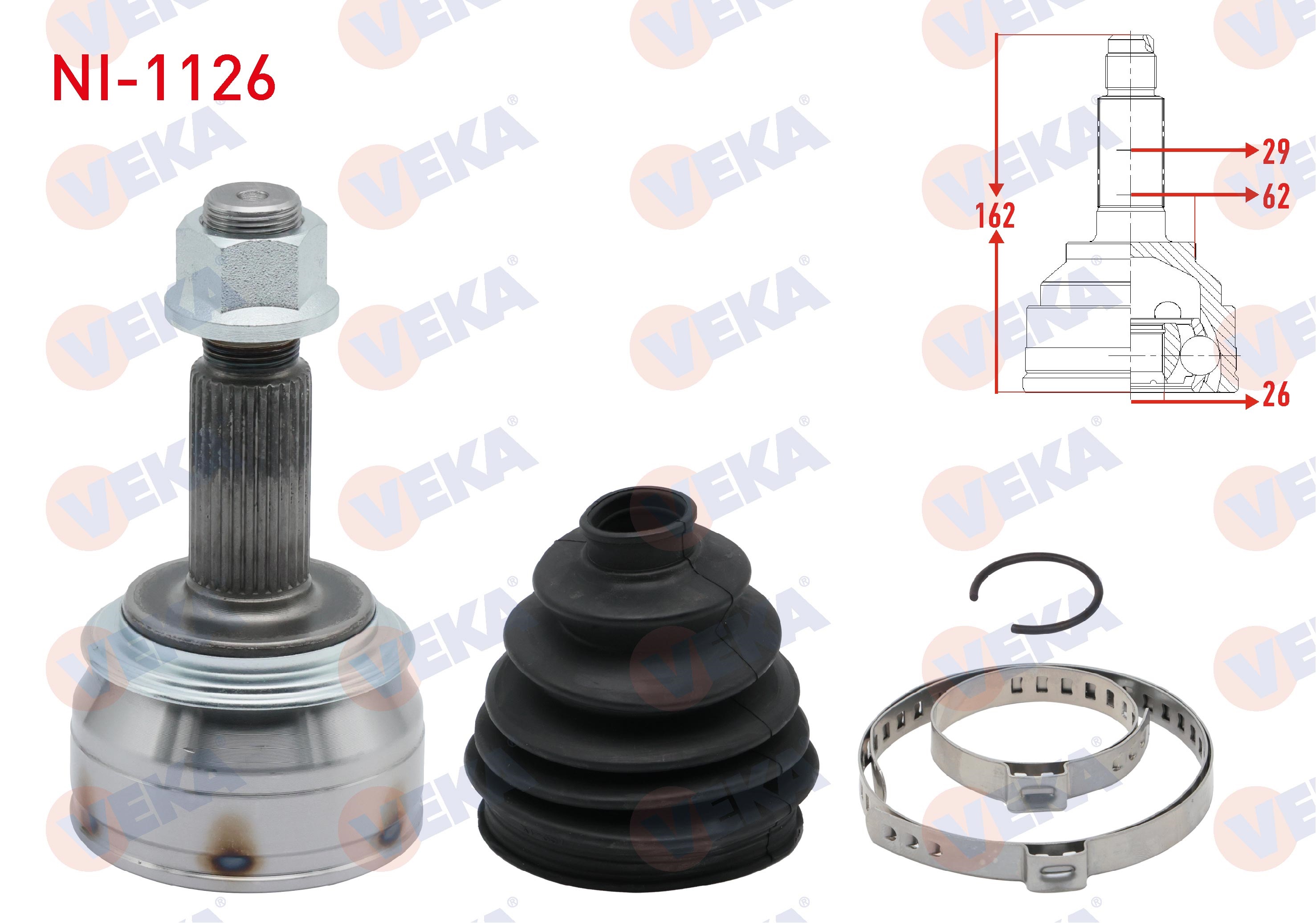 NISSAN QASHQAI (J11) 1.5 DCI 29X26X62 UZUNLUK 162mm 2014-