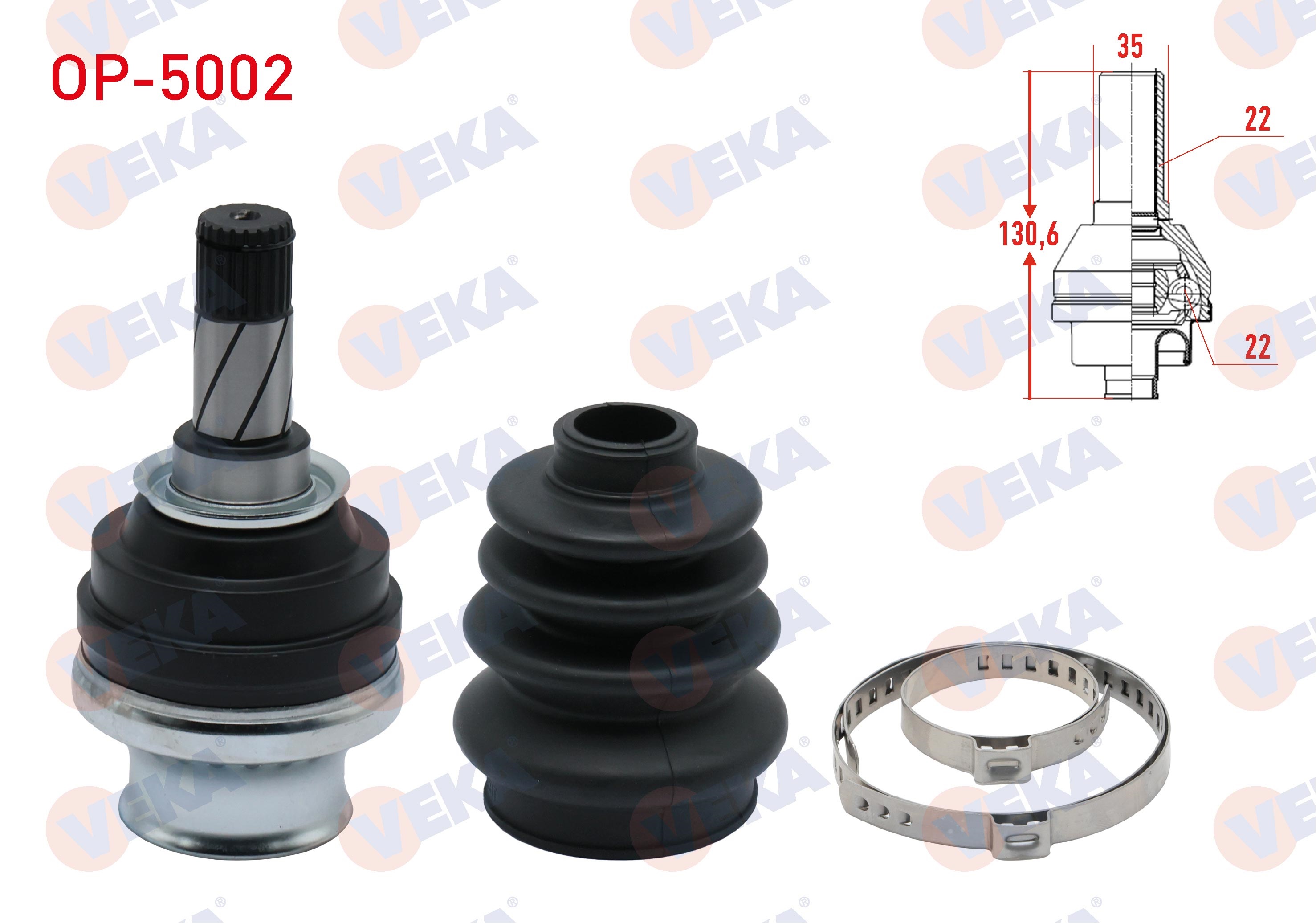 VECTRA A 1.4 22X22X35 UZUNLUK 130,6 mm 1988-1995