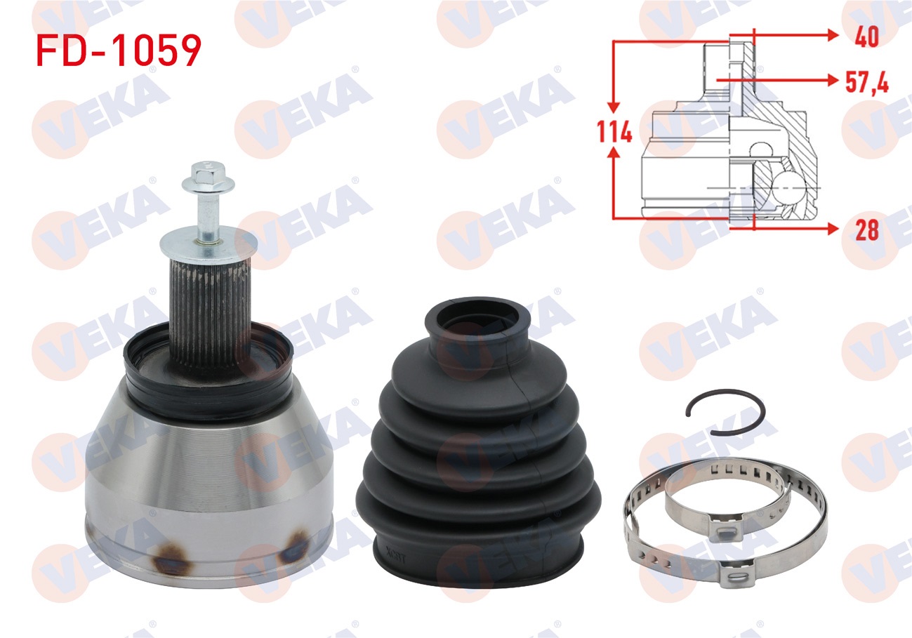 FORD MONDEO IV 2.0 TDCI M-T 40X28X57,4 UZUNLUK 114mm 2007-2014
