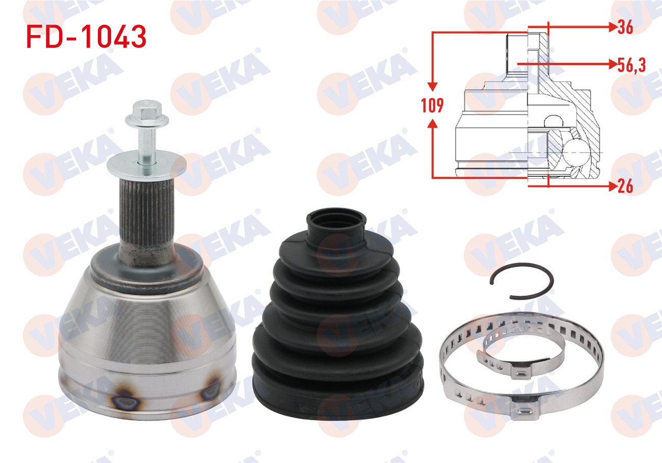 FORD C-MAX I 1.6 TDCI 36X26X56,3 UZUNLUK 109mm 2007-2011
