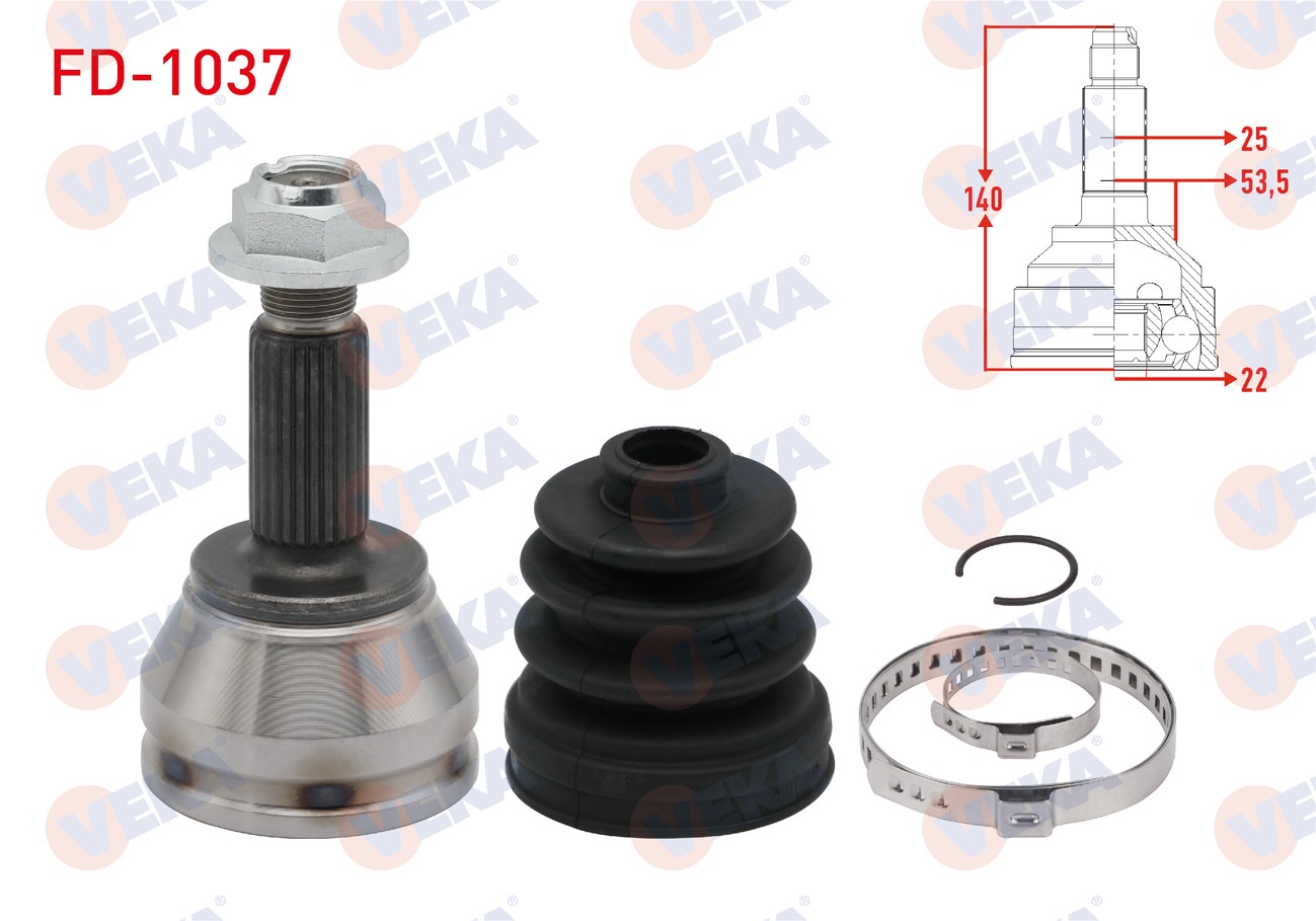 FORD FIESTA V 1.25i UZUNLUK 141 mm 2001-2008