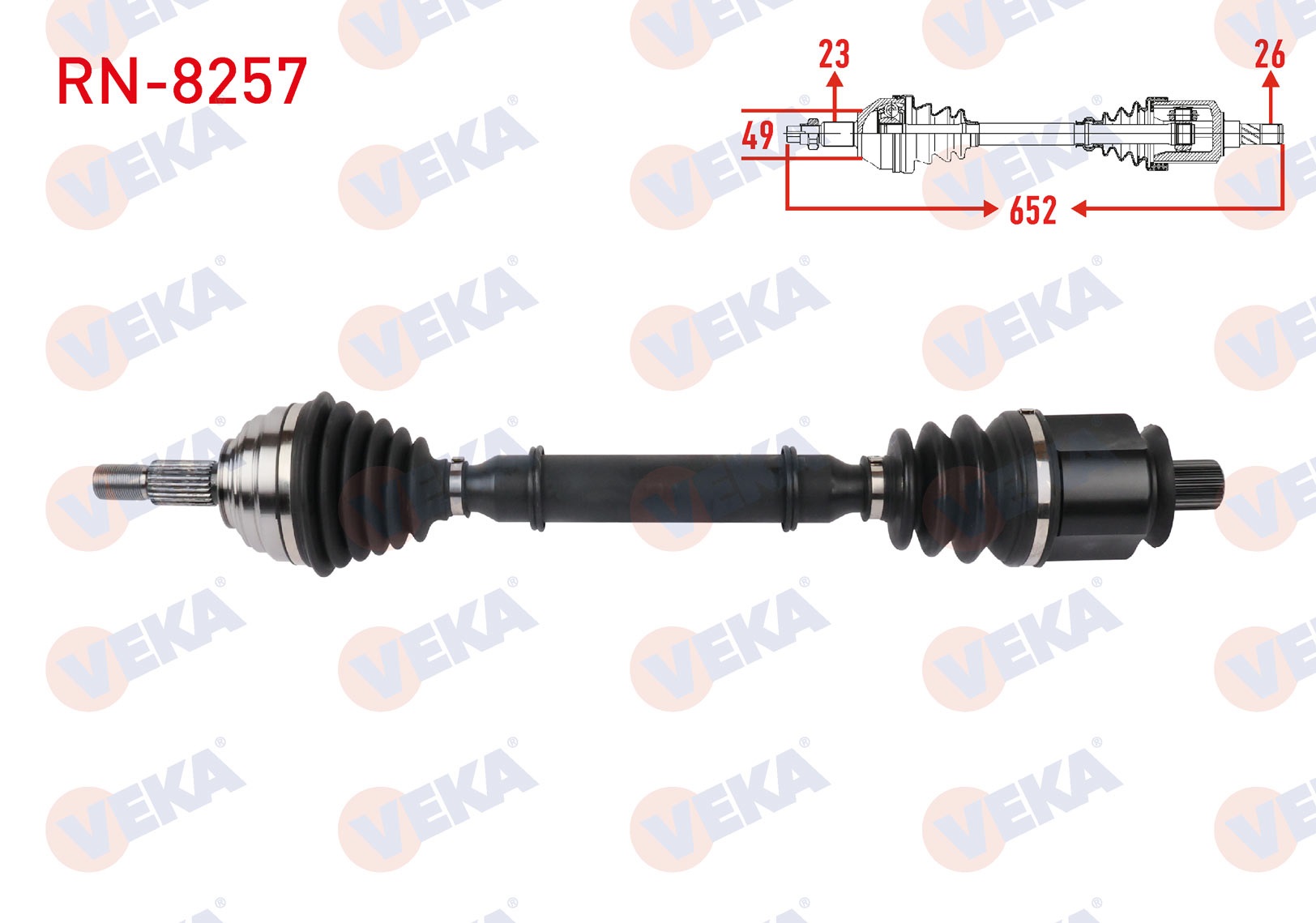 RENAULT CLIO III 1.6 2005-2014 / DACIA LOGAN 1.6 2006-UZUNLUK 652mm