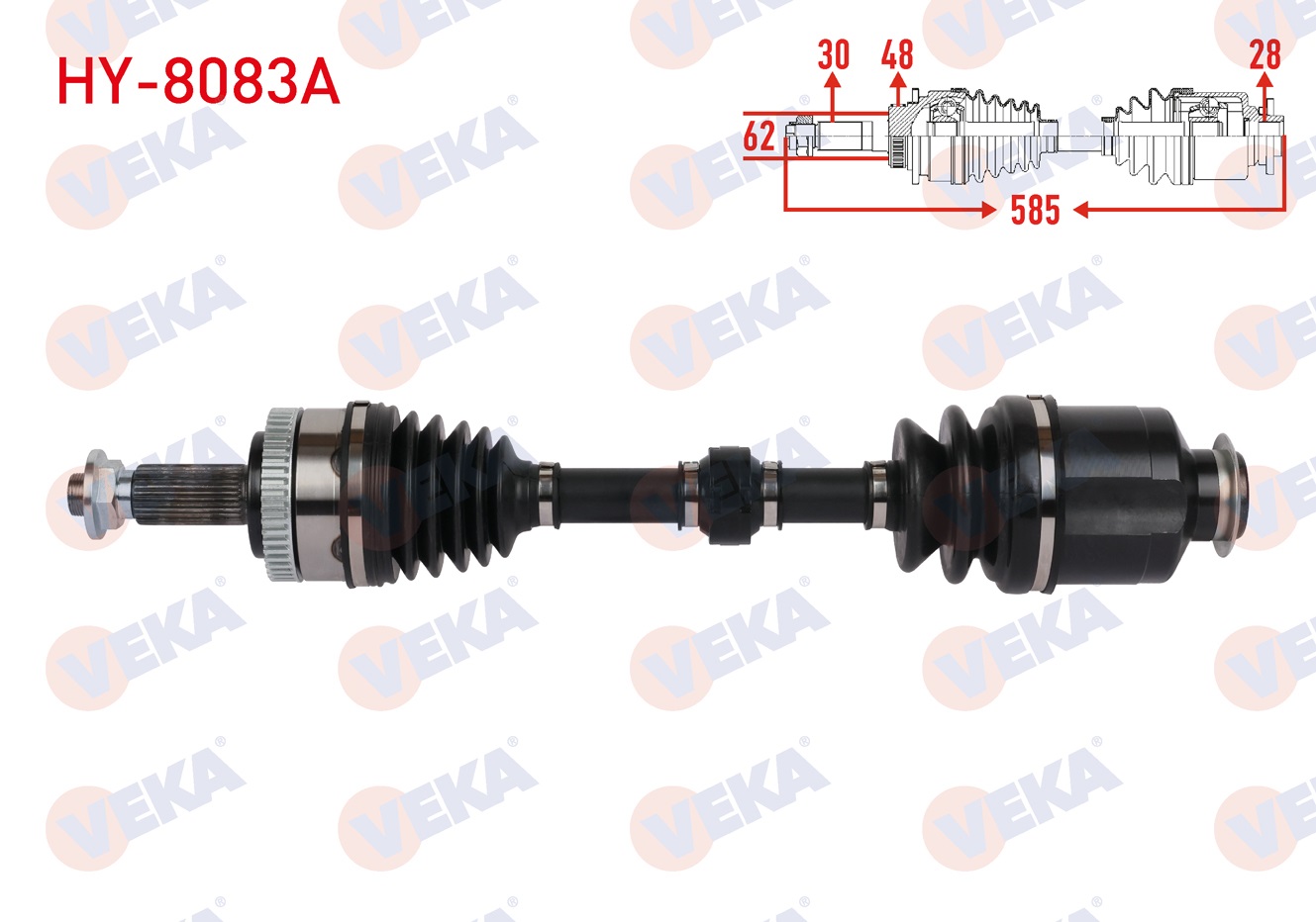 ABSLI 48 DIS UZUNLUK 585mm HYUNDAI IX35 2.0 CRDI A-T 2010- / KIA SPORTAGE 2.0 CRDI A-T 2010-