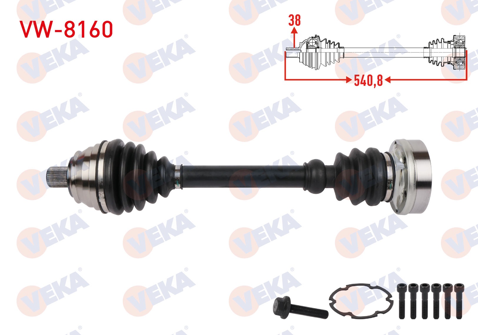 UZUNLUK 541mm VOLKSWAGEN TRANSPORTER IV 2.5 TDI 1995-2003
