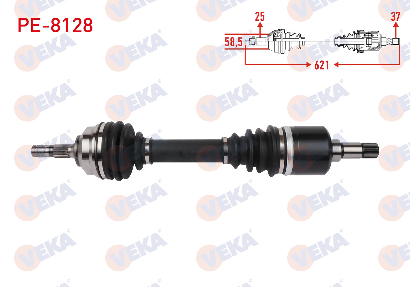 PEUGEOT 307 2.0 HDi 2003-2009 UZUNLUK 621mm