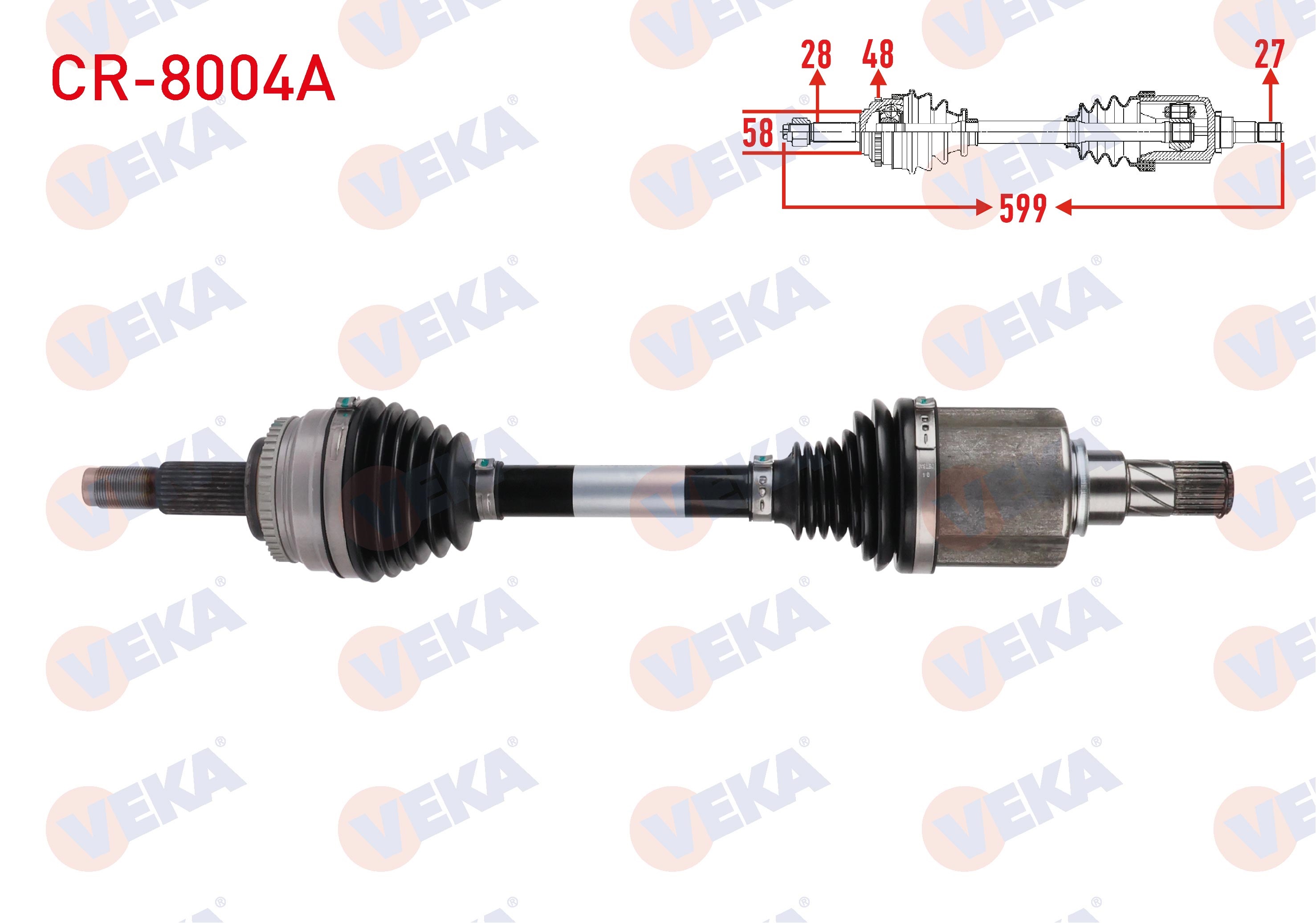 CHERY TIGGO 7 PRO KOMPLE AKS SOL ON ABSLI 48 DIS UZUNLUK 599mm CHERY TIGGO 7 PRO