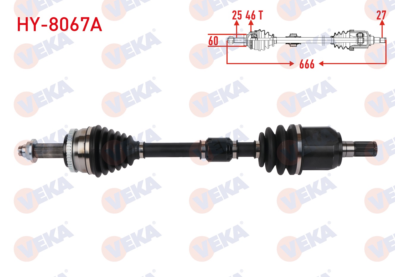 HYUNDAI i30 2011-2017 / ELANTRA 2011-2015 / 1.6 BENZINLI A-T KOMPLE AKS ON SOL UZUNLUK 666mm ABSLI 46 DIS HYUNDAI i30 2011-2017 / ELANTRA 2011-2015 / 1.6 BENZINLI A-T
