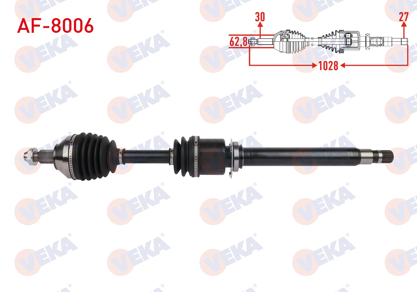 ALFA ROMEO 159 (939) 1.9 JTDM - 1.9 JTS A-T 2006-2011 KOMPLE AKS SAG ON UZUNLUK 1028mm ALFA ROMEO 159 (939) 1.9 JTDM - 1.9 JTS A-T 2006-2011