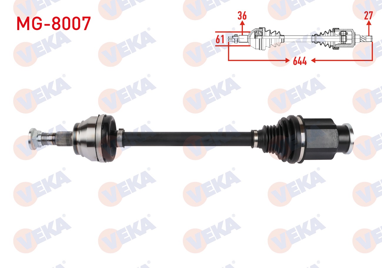 MG 4 2022-KOMPLE AKS SAG ARKA UZUNLUK 644mm MG 4 2022-