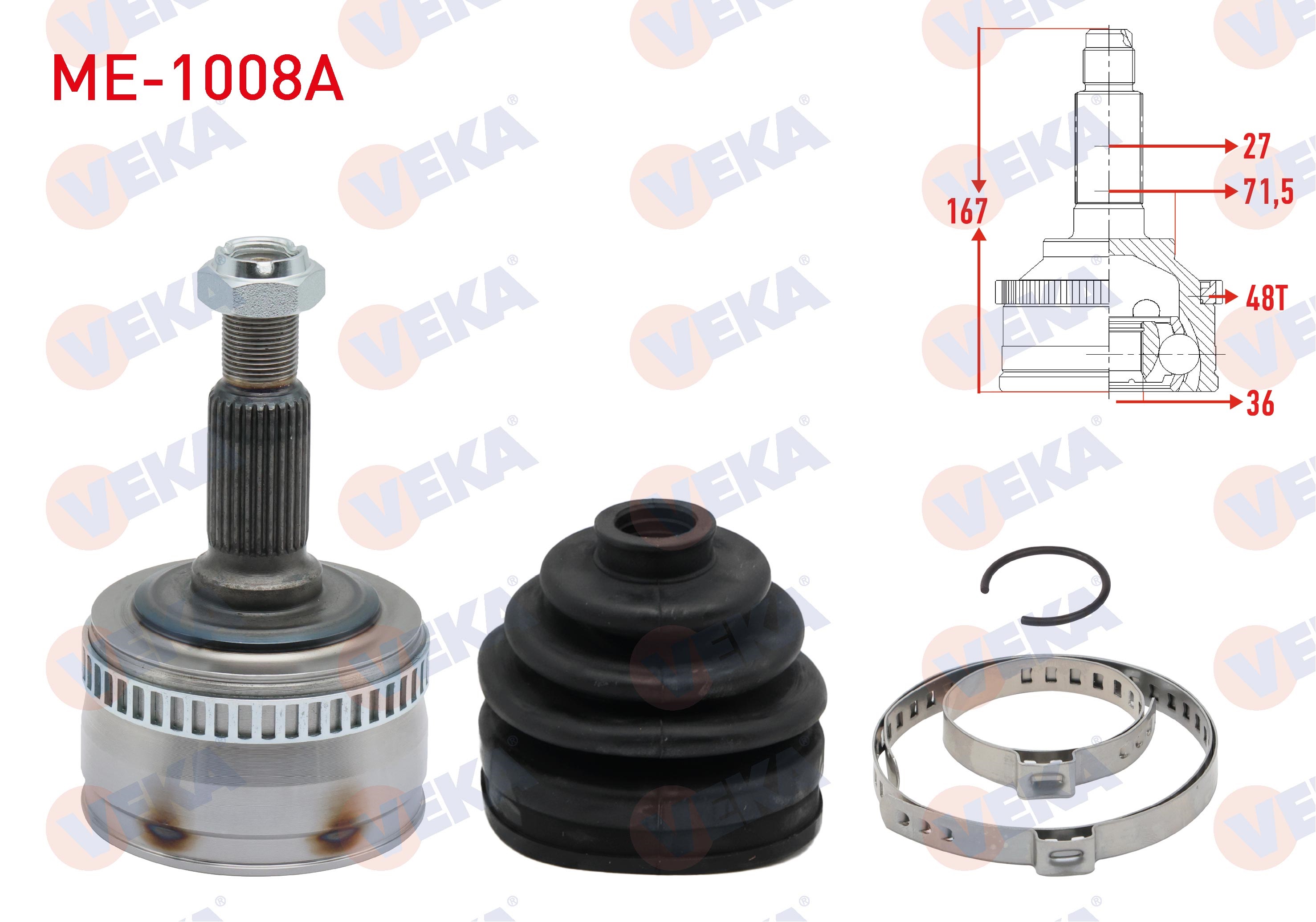 MERCEDES VITO (638) 108 CDI ABSLI 48 DIS 27X36X71,5 UZUNLUK 167mm 1997-2003