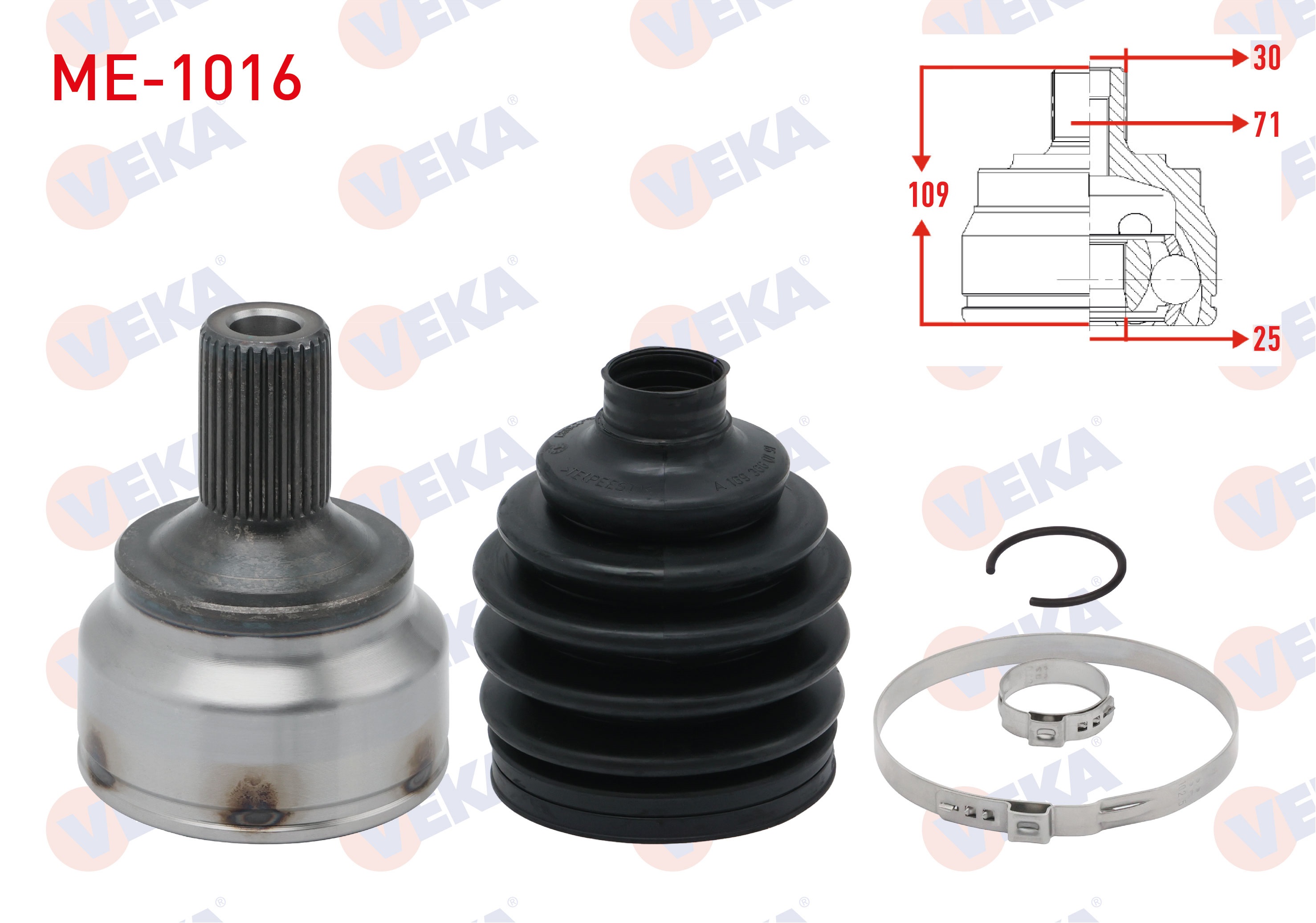 MERCEDES C 300 - C 250 CDI (W204) 4-MATIC 25X30X71 UZUNLUK 109mm 2007-2014/ CLS 250 CDI -350 CDI (C218) 2012-/ E250 CDI- E350 CDU (W212) 2009-/ GLK 220 CDI - 250 CDI 2008-AKS KAFASI SOL-SAG ON DIS