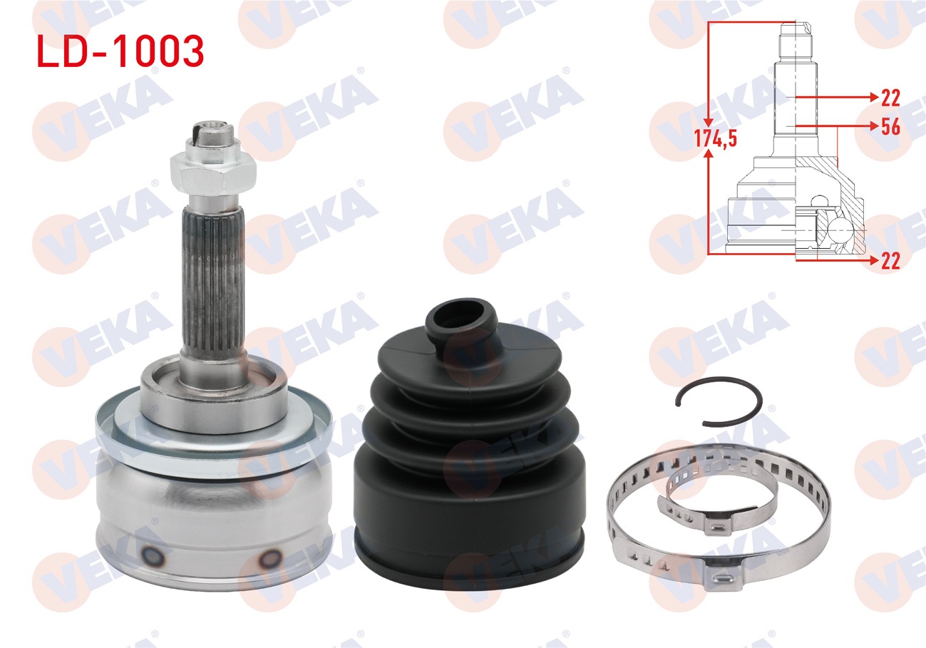LADA 1.7 4X4 1996-2015 AKS KAFASI SOL-SAG ON DIS 22X22X56 UZUNLUK 174,2mm