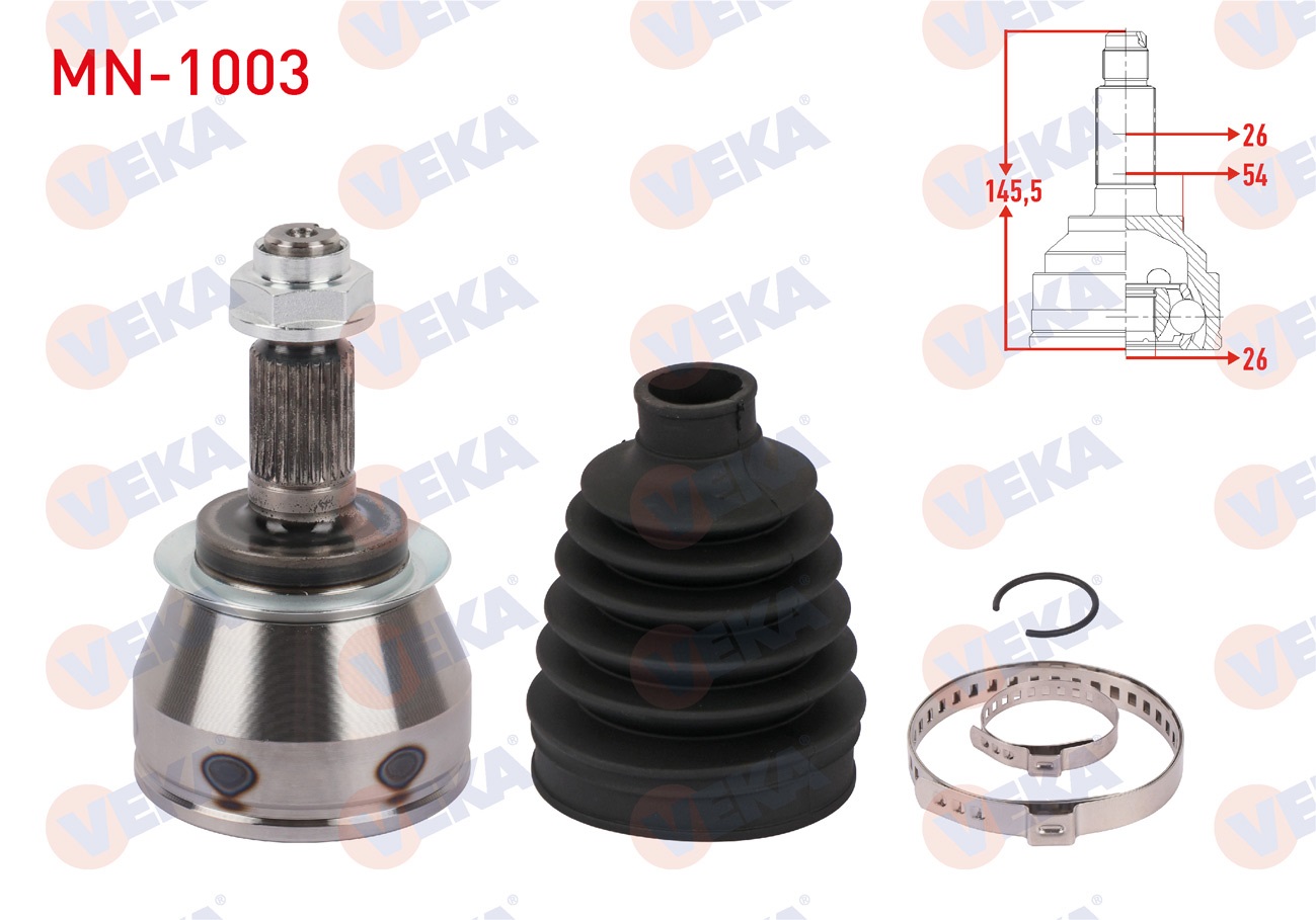 MINI COOPER (R56) 1.6 D M-T- 2006-AKS KAFASI SOL-SAG ON DIS UZUNLUK 145,5mm