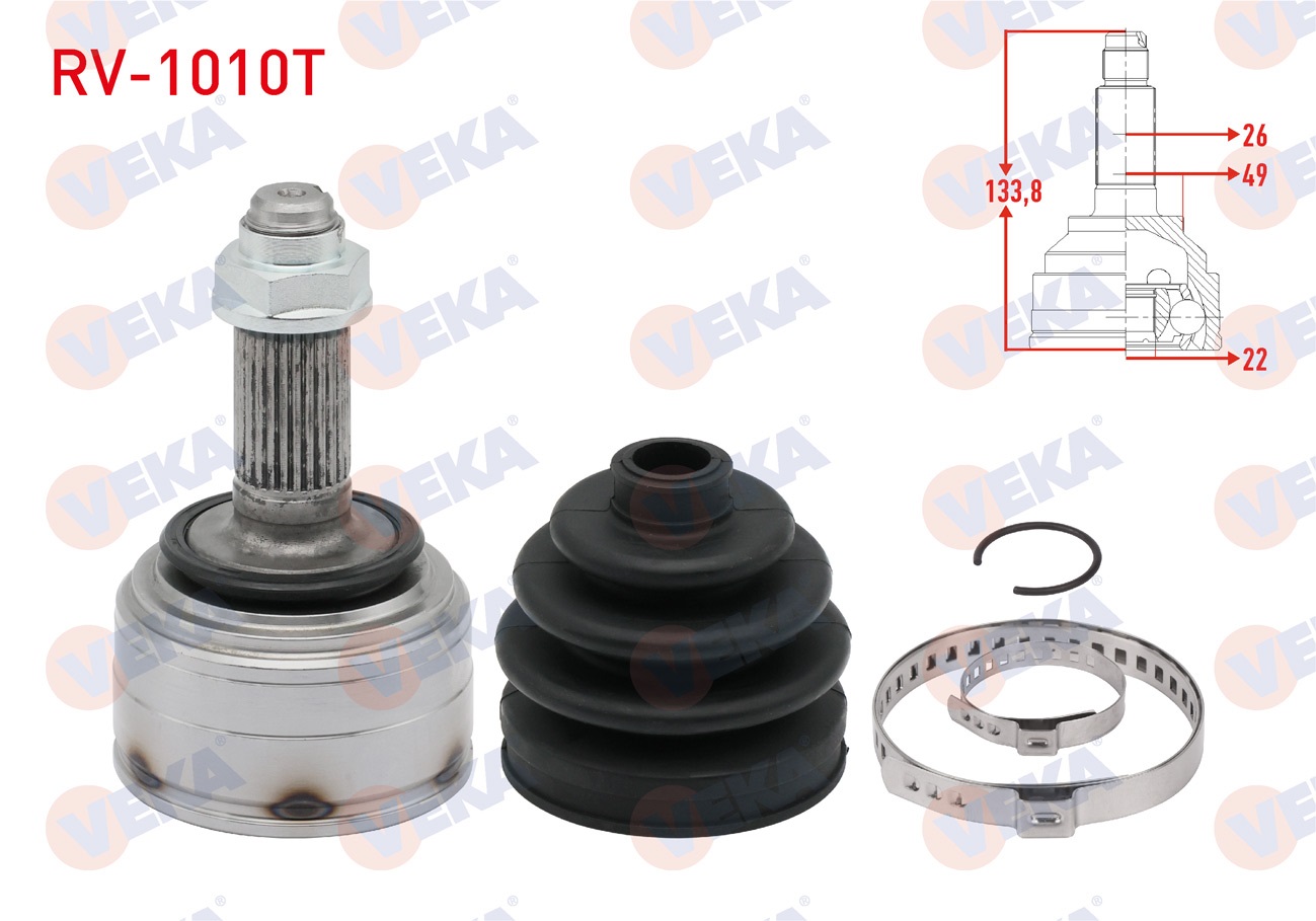 ROVER 200 (XW) 1.4i 26X22X49 UZUNLUK 133 mm 1989-1995 	AKS KAFASI SOL-SAG ON DIS